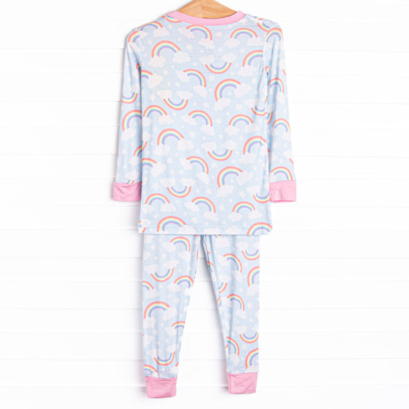 Restful Rays Bamboo Pajama Set, Blue