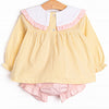 Peyton Long Sleeve Diaper Set, Yellow