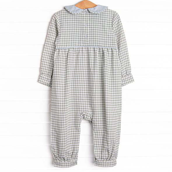 Reed Romper, Blue and Green Gingham