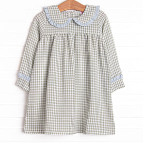 Reed Dress, Blue and Green Gingham