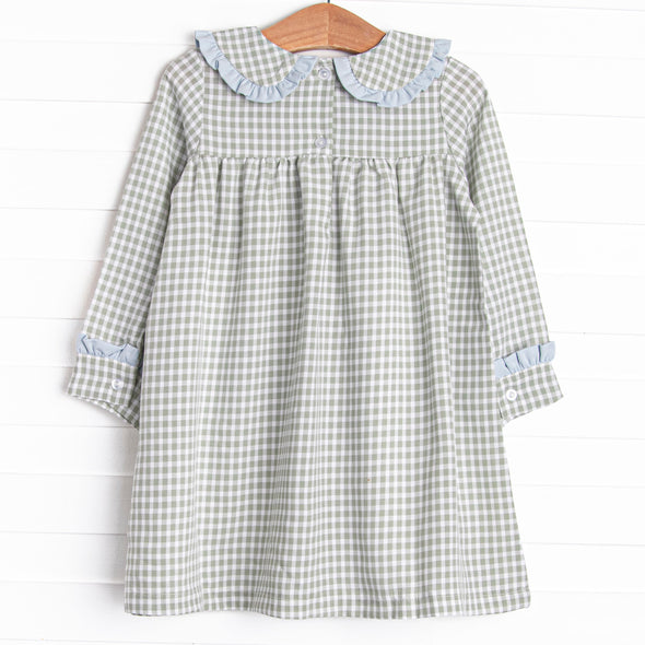 Reed Dress, Blue and Green Gingham