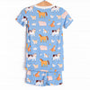 Barnyard Bedtime Bamboo Pajama Short Set, Blue