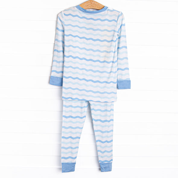 Ric Rac Rays Bamboo Pajama Set, Blue