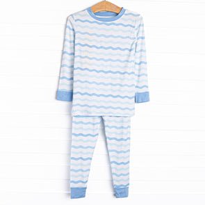 Ric Rac Rays Bamboo Pajama Set, Blue