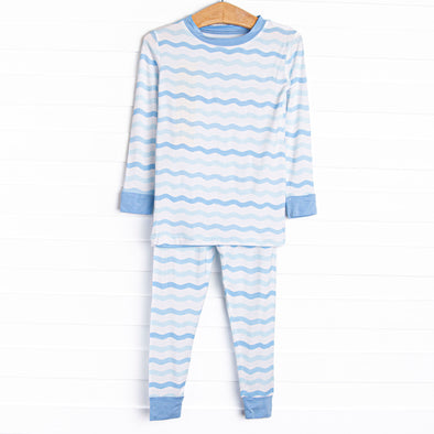 Ric Rac Rays Bamboo Pajama Set, Blue