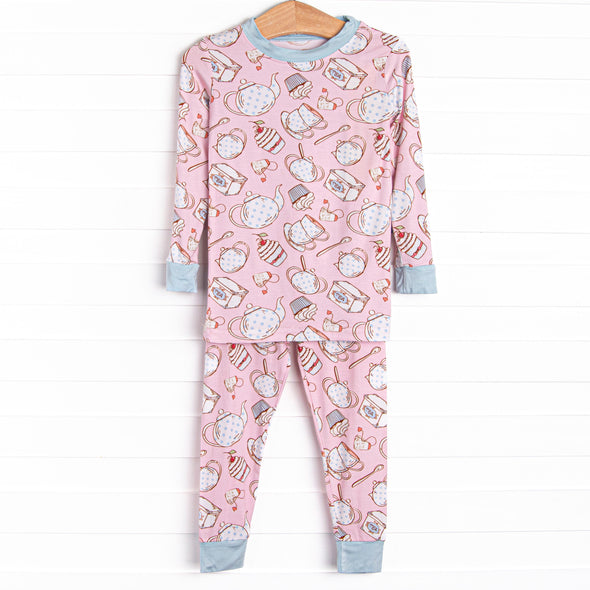 Sip and Slumber Bamboo Pajama Set, Pink