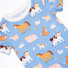 Barnyard Bedtime Bamboo Pajama Short Set, Blue