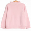 Knitted Ruffle Sweater, Pink