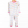 Dozing Off Dots Bamboo Pajama Set, Pink