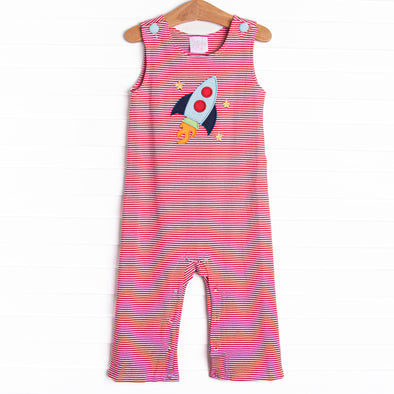 Blast Off Applique Jon Jon, Red