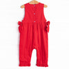 Eliza Corduroy Romper, Red