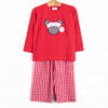 Merry Mouse Applique Pant Set, Red