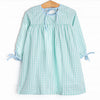 Garden Mint Gingham Dress, Green