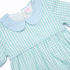 Garden Mint Gingham Romper, Green