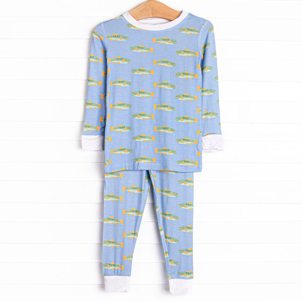 Bass Bedtime Bamboo Pajama Set, Blue