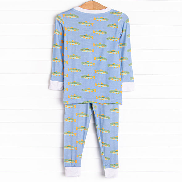 Bass Bedtime Bamboo Pajama Set, Blue