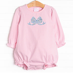 Gorgeous Bow Applique Bubble, Pink