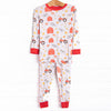 Barnyard Bunch Bamboo Pajama Set, Red