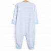 Mr. Mixer Applique Romper, Blue Stripe