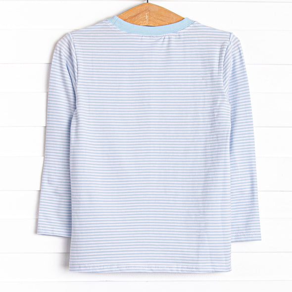 Mr. Mixer Applique Shirt, Blue Stripe