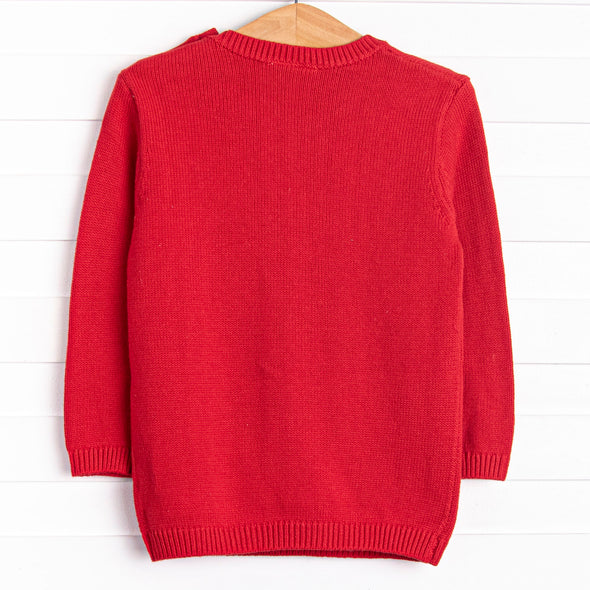 Tree Tradition Boy Sweater, Red