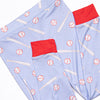 Ballpark Cutie Bamboo Pajama Set, Blue