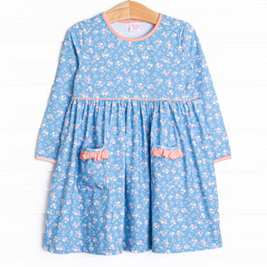 Grace Garden Pocket Dress, Blue