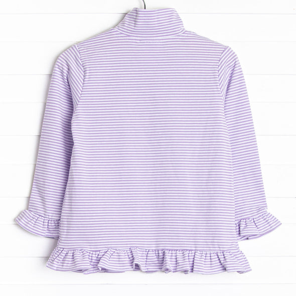 Ballet Slippers Embroidered Pullover, Purple