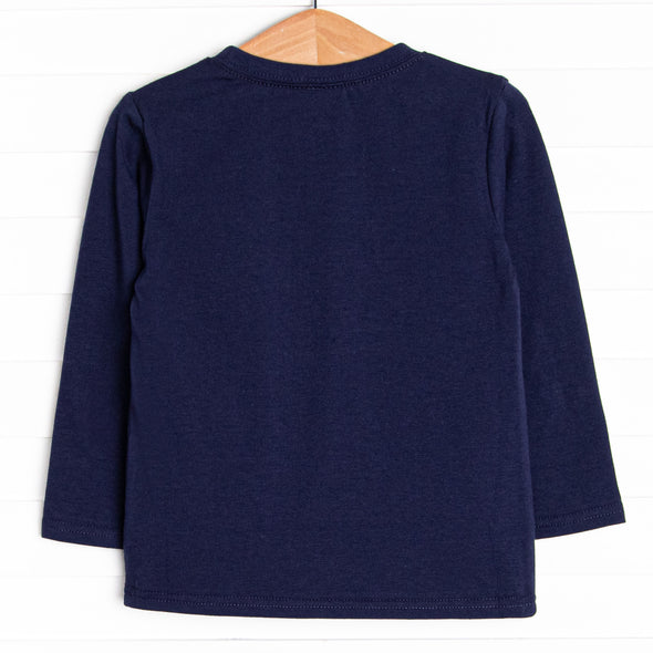 Towin' Time Applique Top, Navy