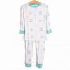 You're Invited Bamboo Pajama Set, Green