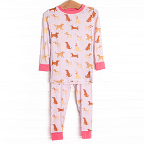 Walk in the Park Bamboo Pajama Set, Pink