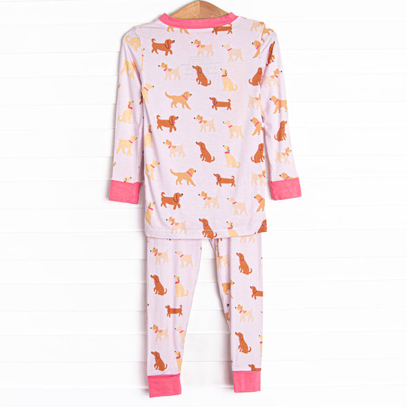 Walk in the Park Bamboo Pajama Set, Pink