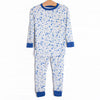 Pale Blooms Bamboo Pajama Set, Blue