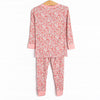 Red Ribbons Bamboo Pajama Set, Red