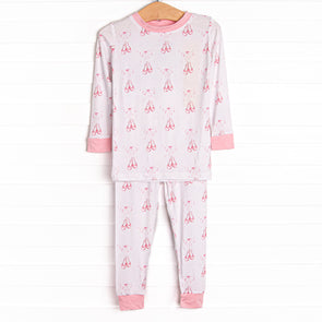 Sweet Slippers Bamboo Pajama Set, Pink