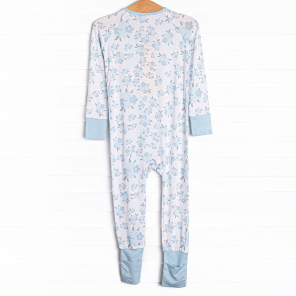 You Had Me at Hydrangea Bamboo Zippy Pajama, Blue