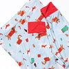 Pups and Presents Bamboo Pajama Set, Blue