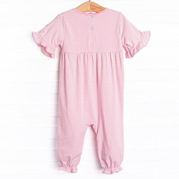 Doodle Days Embroidered Romper, Pink