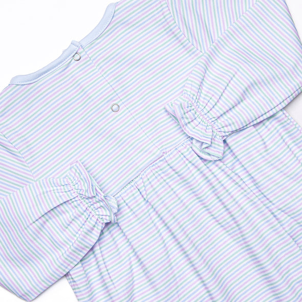 Pastel Pinstripe Bubble, Blue