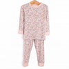 Berries and Bows Bamboo Pajama Set, Pink