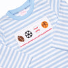 Sports Smocked Top, Blue