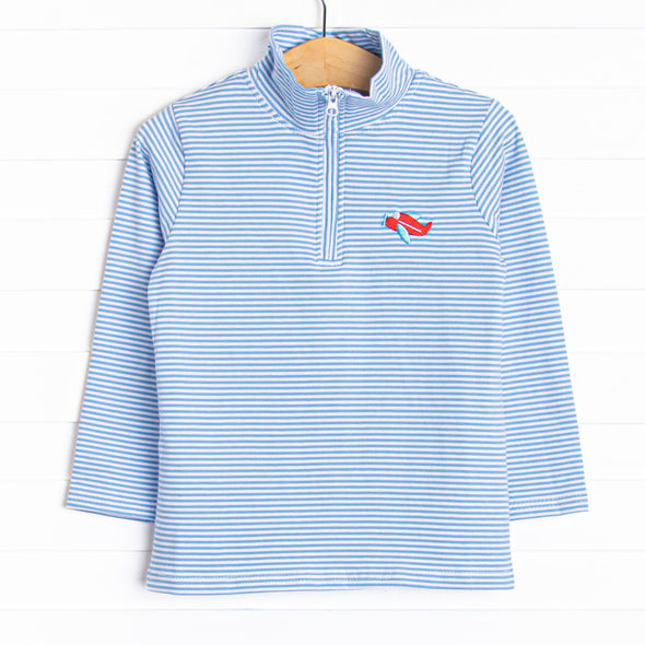 Airplane Embroidered Pullover, Blue