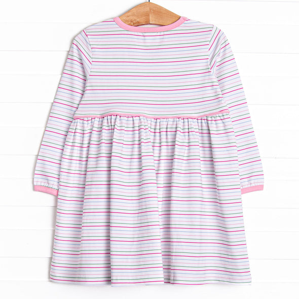 Raspberry Stripes Dress, Pink