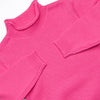 Rolled Neck Sweater, Hot Pink