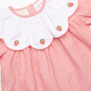 Strawberry Jam Stripes Embroidered Bubble, Red