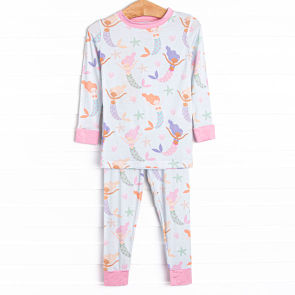 Deep Sea Sleep Bamboo Pajama Set, Blue