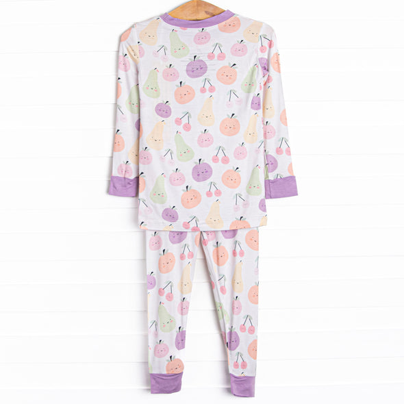 Fruit Snack Friends Bamboo Pajama Set, Purple