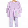 Grow Together Applique Legging Set, Purple