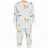 Barnyard Bedtime Bamboo Pajama Set, Green