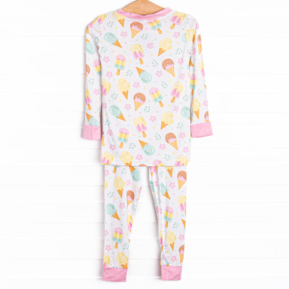 Ice Cream Dreams Bamboo Pajama Set, Pink